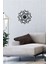 Mandala Metal Duvar Saati -Ev Dekorasyon - 50 X 50 - Cm - Siyah - Clock-157 4