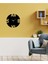 Modern Art Metal Duvar Saati -Ev Dekorasyon - 42 X 42 - Cm - Siyah - Clock-137 2
