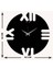 Modern Art Metal Duvar Saati -Ev Dekorasyon - 42 X 42 - Cm - Siyah - Clock-137 5