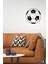 Futbol Topu Metal Duvar Saati -Ev Dekorasyon - 42 X 42 - Cm - Siyah - Clock-076 4