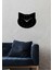 Kedikız Metal Duvar Saati -Ev Dekorasyon - 50 X 45 - Cm - Siyah - Clock-027 1