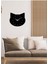 Kedikız Metal Duvar Saati -Ev Dekorasyon - 50 X 45 - Cm - Siyah - Clock-027 2