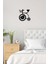 Retro Heart Bike Metal Duvar Saati -Ev Dekorasyon - 60 X 58 - Cm - Siyah - Clock-253 1