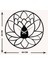 Lotus Metal Duvar Saati -Ev Dekorasyon - 50 X 50 - Cm - Siyah - Clock-069 5