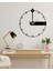 Modern Minimalist Metal Duvar Saati -Ev Dekorasyon - 50 X 48 - Cm - Siyah - Clock-236 2