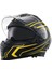 FF-871 Flash Mat Siyah-Sarı Güneş Vizörlü Kapalı Kask 2