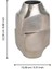 421041 "abucay" Nikel Dekoratif Metal Vazo 22,5cm Yüksekliğinde 2