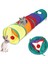 Kedi Tüneli Düz Katlanabilir Kedi Renkli Kedi Tüneli Rainbow Kedi Oyuncağı 120 cm 3