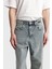 Işlemeli Baggy Jean - Mavi 3