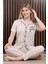 Fransız Yaka Kadın Pijama Takımı Pamuklu 4