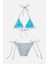 4903 Mor Desenli Kız Çocuk Bikini Takımı 2
