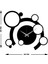 Modern Art Metal Duvar Saati -Ev Dekorasyon - 45 X 40 - Cm - Siyah - Clock-182 1