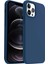 Apple iPhone 12 Pro Max Kılıf Lansman Premium Silinebilir Mavi Silikon 1