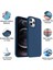 Apple iPhone 12 Pro Max Kılıf Lansman Premium Silinebilir Mavi Silikon 2