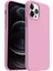 Apple iPhone 12 Pro Max Kılıf Lansman Premium Silinebilir Pembe Silikon 1