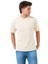 100% Pamuk Basic Fit Bisiklet Yaka Bej Erkek T-Shirt - Alpha 4