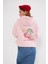 Kapüşonlu Içi Polar To Have You Yazılı Zar Baskılı Pembe Unisex Hoodie Sweatshirt 1