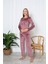 Luxury Velvet Fransız Kadife Yazı Detaylı Pijama Takımı 1