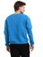 Bisiklet Yaka Nakışlı Şardonlu Içi Polarlı Mavi Erkek Sweatshirt - Volar 2