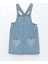 Lcw Kids Kare Yaka Kız Bebek Jean Elbise 1