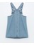 Lcw Kids Kare Yaka Kız Bebek Jean Elbise 2