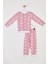 Kız Çocuk Fuşya Baskılı Pijama Takımı - 26449 1