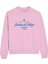 Bisiklet Yaka Içi Polar Jardin Du Village Yazı Baskılı Pembe Oversize Sweatshirt 4