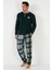 Ekoseli Regular Fit Düğmeli Bisiklet Yaka Kışlık Polar Pijama Takımı Erkek Pijama Takımı 60961008 2