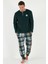 Ekoseli Regular Fit Düğmeli Bisiklet Yaka Kışlık Polar Pijama Takımı Erkek Pijama Takımı 60961008 4