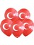 Kalisan 12'' Tc Ay Yıldız Baskılı Balon 25’li 4