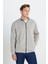 Pamuklu Standart Fit Normal Kesim Dik Yaka Cepli Esnek Sweatshirt 1