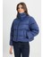 Loose Fit Rahat Kesim Pembe Şişme Mont 4