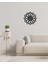 - Geometric Flower Metal Duvar Tablosu - Ev Duvar Dekorasyonu - 50 X 50 - Cm -Siyah - Deco-048 3