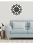 - Geometric Flower Metal Duvar Tablosu - Ev Duvar Dekorasyonu - 50 X 50 - Cm -Siyah - Deco-048 4