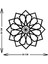 - Geometric Flower Metal Duvar Tablosu - Ev Duvar Dekorasyonu - 50 X 50 - Cm -Siyah - Deco-048 5