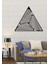 - Triangle Illusion Metal Duvar Tablosu - Ev Duvar Dekorasyonu - 75 X 60 - Cm -Siyah - Deco-174 1