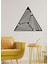 - Triangle Illusion Metal Duvar Tablosu - Ev Duvar Dekorasyonu - 75 X 60 - Cm -Siyah - Deco-174 2