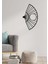 - Japannese Fan Icon Duvar Metal Tablosu - Ev Duvar Dekorasyonu - 70 X 40 - Cm -Siyah - Deco-197 2