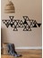 - Geometric Triangles Metal Duvar Tablosu - Ev Duvar Dekorasyonu - 100 X 36 - Cm -Siyah - Deco-005 2