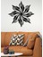 - Fantastik Çiçek Metal Duvar Tablosu - Ev Duvar Dekorasyonu - 60 X 60 - Cm -Siyah - Deco-111 3