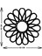 - Flower Doodle Metal Duvar Tablosu - Ev Duvar Dekorasyonu - 50 X 50 - Cm -Siyah - Deco-125 5