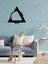 - Triangle Circle Fasab Metal Duvar Tablosu - Ev Duvar Dekorasyonu - 50 X 46 - Cm -Siyah - Deco-088 4