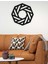 - Geometrik Kesim Daire Metal Duvar Tablosu - Ev Duvar Dekorasyonu - 50 X 50 - Cm -Siyah - Deco-092 1