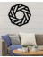 - Geometrik Kesim Daire Metal Duvar Tablosu - Ev Duvar Dekorasyonu - 50 X 50 - Cm -Siyah - Deco-092 2