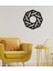 - Geometrik Kesim Daire Metal Duvar Tablosu - Ev Duvar Dekorasyonu - 50 X 50 - Cm -Siyah - Deco-092 3