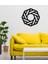 - Geometrik Kesim Daire Metal Duvar Tablosu - Ev Duvar Dekorasyonu - 50 X 50 - Cm -Siyah - Deco-092 4