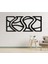 - Esnek Daireler Metal Duvar Tablosu - Ev Duvar Dekorasyonu - 75 X 165 - Cm -Siyah - Deco-055 2