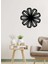 - Daisy Nature Flower Metal Duvar Tablosu - Ev Duvar Dekorasyonu - 50 X 50 - Cm -Siyah - Deco-084 1