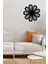 - Daisy Nature Flower Metal Duvar Tablosu - Ev Duvar Dekorasyonu - 50 X 50 - Cm -Siyah - Deco-084 2
