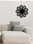 - Daisy Nature Flower Metal Duvar Tablosu - Ev Duvar Dekorasyonu - 50 X 50 - Cm -Siyah - Deco-084 3